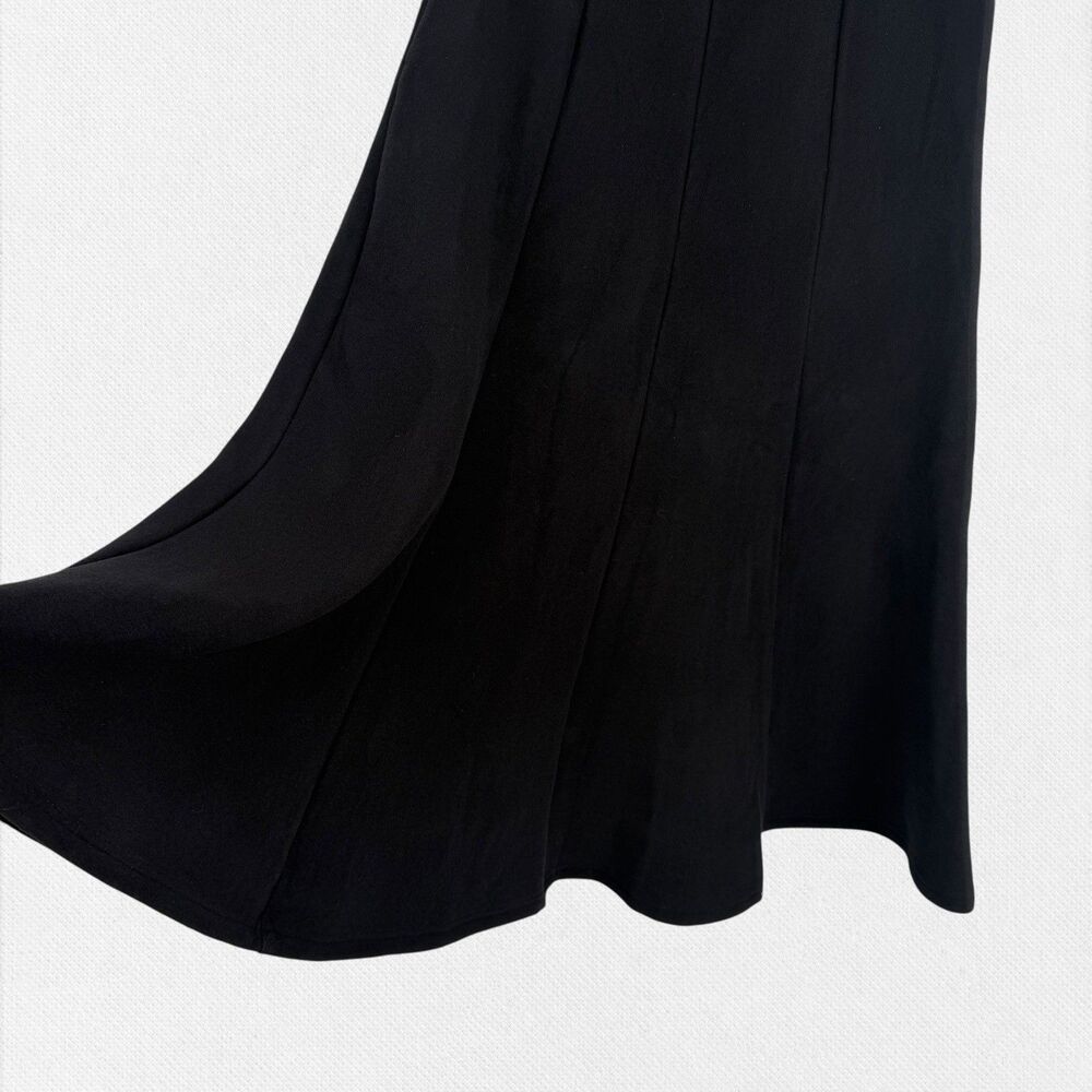 OGL Midi A-line Skirt Womens S Black Thick FuzzLuxe Essential Minimalist Cozy - Picture 4 of 10